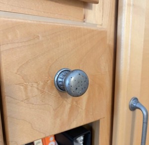 Vintage Amerock Ambrosia Cabinet Knobs / Weathered Nickel / 4485-1 / 1.25 In