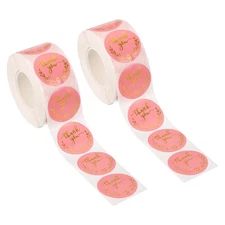 1000Pcs 1" Thank You Stickers Roll, Thank You Style2