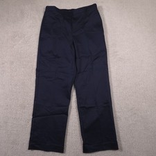 Alfred Dunner Pull-On Pants Womens 8 Classic Navy Blue Pockets 27L NEW