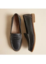 Woman's Flats Sperry Seaport Penny Loafer Black/ Noir Size 7.5