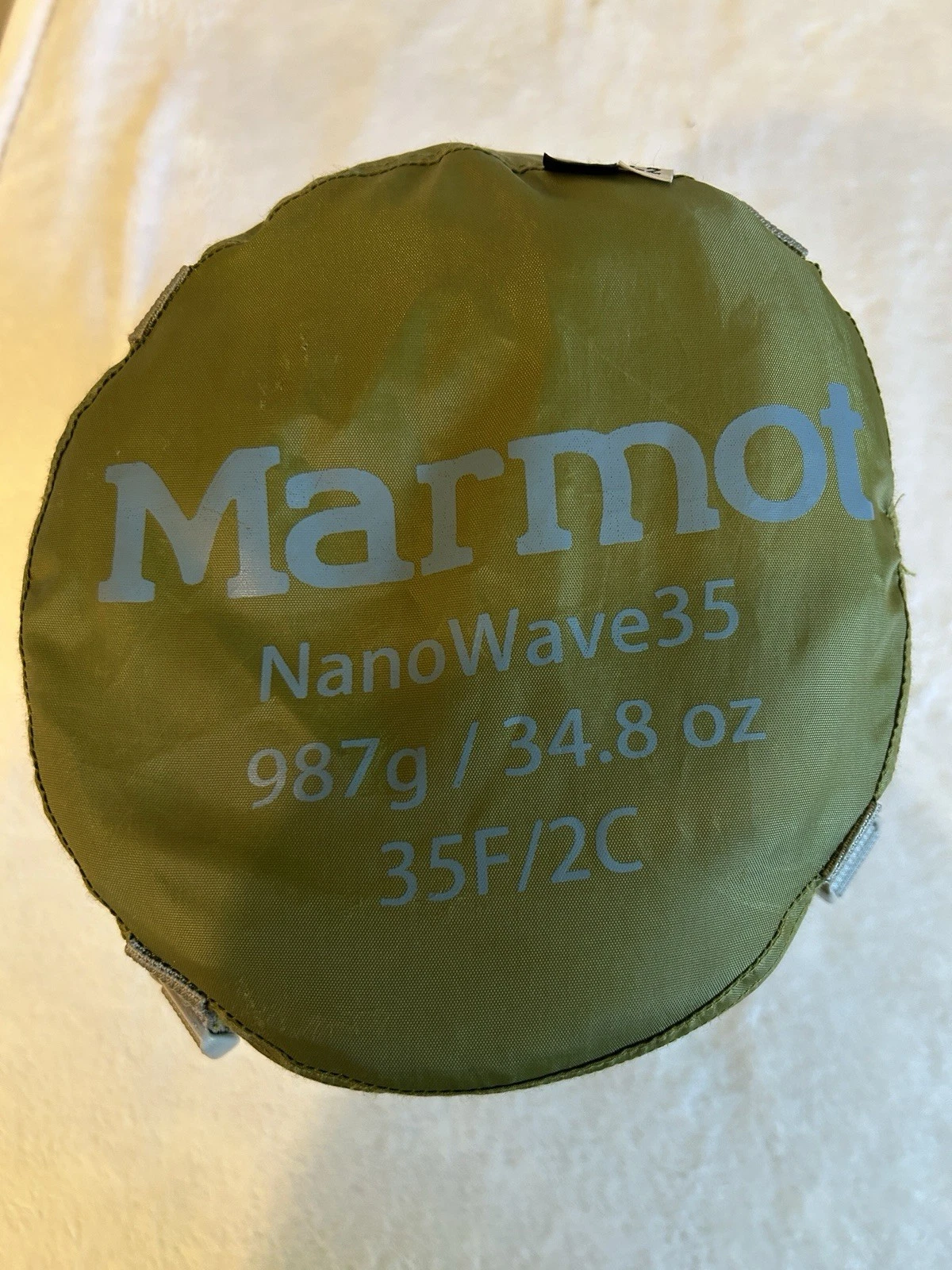 Marmot Nanowave 35°F Regular LZ Green Spirafil LT Synthetic Sleeping Bag