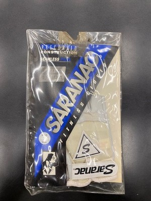 SARANAC LEATHER WORKOUT CYCLING AEROBIC FITNESS WEIGHTLIFTING GLOVES MENS SMALL