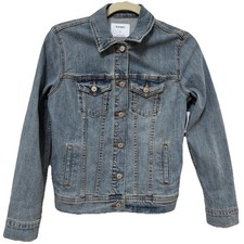 NWT Old Navy Denim Jacket Small Pockets Adjustable Waist Has Stretch Classic