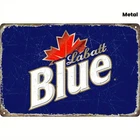 Vintage Labatt Blue Beer themed Tin Metal Signs Home Décor Wall Art 8x12