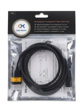 NEW CABLE MATTERS MINI DISPLAYPORT TO DISPLAYPORT CABLE BLACK, 6 FEET SEALED