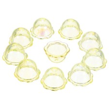 20Pcs Bell Flower Beads, Acrylic Flower Caps Floral Beads, Yellow