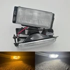 Pair of LED Amber Front Fog Lamp w/White Running Light For Isuzu NPR NQR ELF