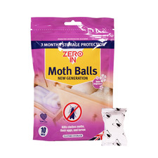 Zero In New Generation Moth Balls Protect Clothes No Fumes Smells Stains 10-Pack
