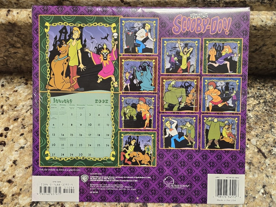 scooby-doo-year-2002-16-month-calendar-warner-bros-hanna-barbera-new