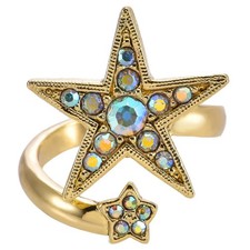 Kirks Folly Starlight Dreamer Adjustable Ring Goldtone Star Kirks Folly Starlight Dreamer Adjustable Ring Goldtone Star