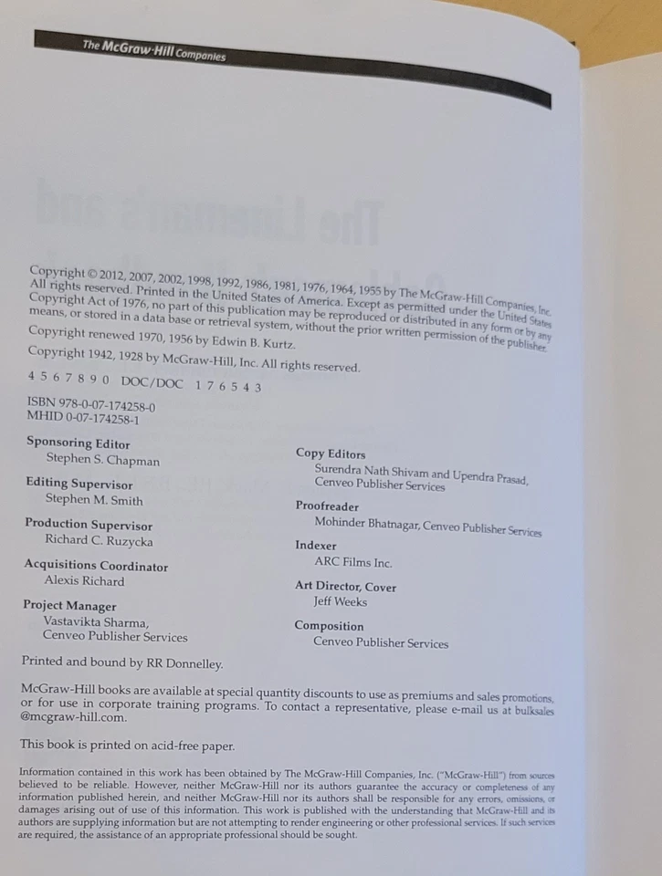 The Lineman's and Cableman's Handbook by Thomas Shoemaker 12th Edition 2012 HB - Image 3 of 4