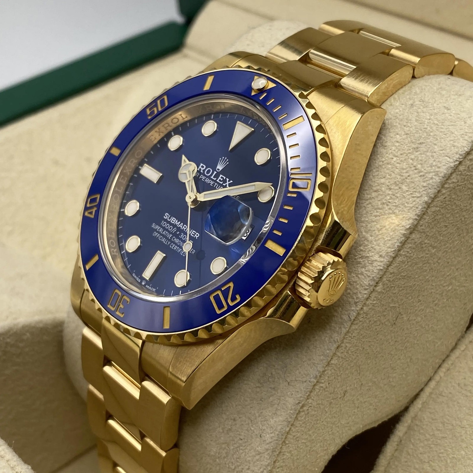 Rolex Submariner 126618LB Yellow Gold Blue Dial Automatic Watch B&P image 4