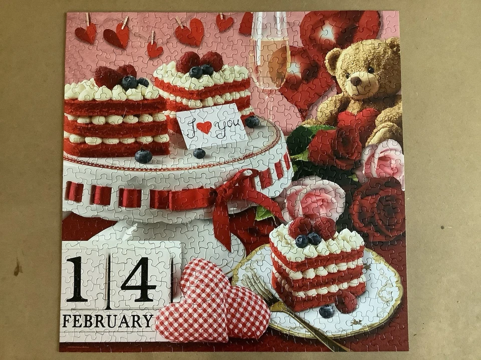 Lot Of 2 COMPLETE Springbok Puzzles 500 - Fruit Stand, Valentine’s Day - Image 4 of 4