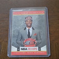 Panini 2012-13 NBA Hoops Damian Lillard RC Rookie Card #280 Trail Blazers. rookie card picture