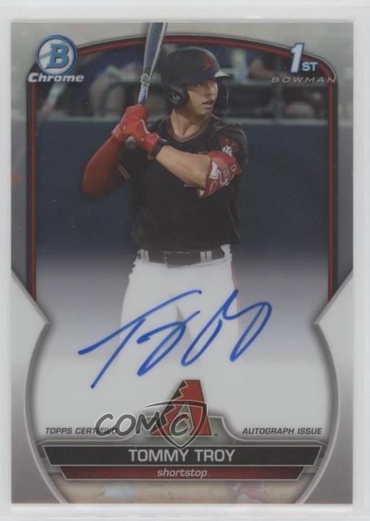 2023 Bowman Draft Chrome Prospect Refractor 379/499 Tommy Troy #CDA-TT Auto
