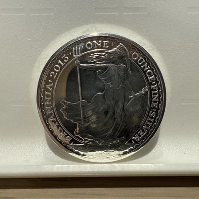2013 1st Privy Brit Introduced 1oz Snake Privy Silver Britannia Royal Mint Coin - Image 1 of 4