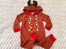Cat Jack Unisex Baby / Toddler Reindeer 1-Piece Hooded Footless Sleeper 12m