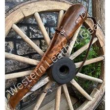 Classic Western Rifle Scabbard in Full-Grain Leather
