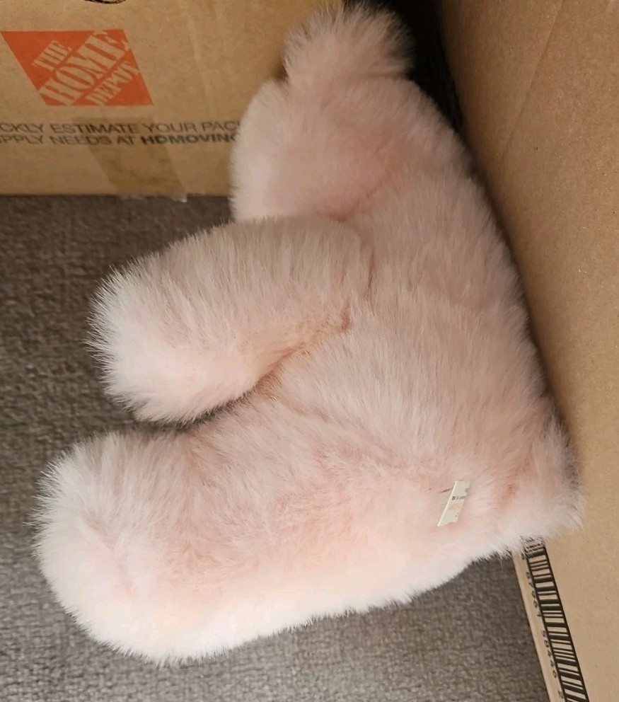 Vintage 1985 Prestige Toy Corp Plush Powder Pink Stuffed Teddy Bear 7 inch