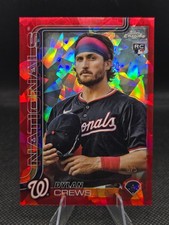 2025 Topps Chrome Sapphire Dylan Crews RC Image Variation Red Refractor 5/5 #146