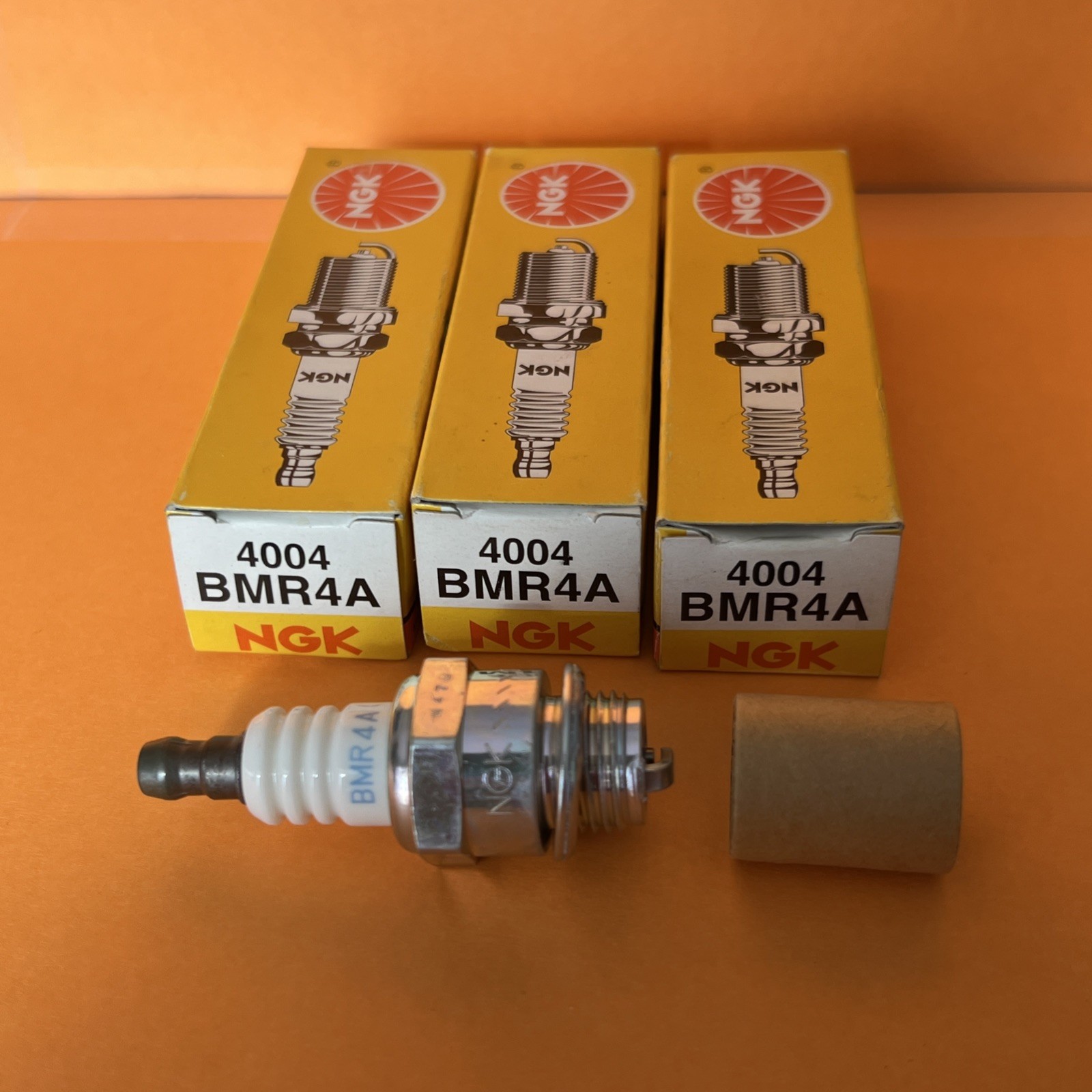 Genuine NGK BMR4A Spark Plugs Pack of 3 Stock No. 4004 New 