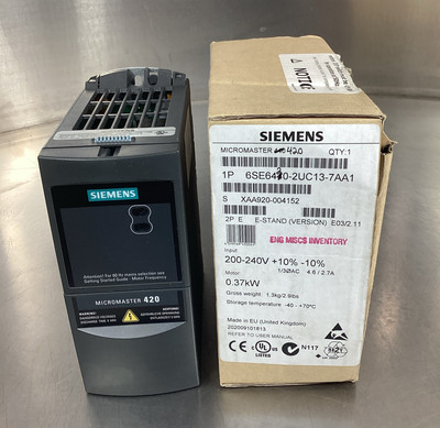 Siemens  6SE6420-2UC13-7AA1  MICROMASTER420  200-240V         1E-07
