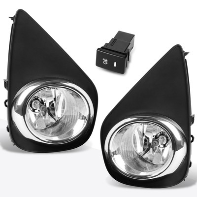 For 15-16 Yaris Xp130 Clear Lens Front Bumper Driving Fog Light
