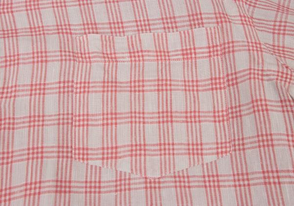 SUNSHINE+CLOUD Linen Check Button Down Shirt Size… - image 5