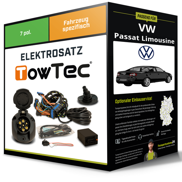 Elektrosatz 7-Pol Spezifisch für VW Passat Limousine 10.2000-02.2005 NEU-image