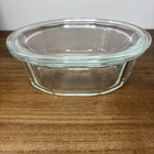 Vintage Pyrex Model 804-B Clear Paneled Casserole Dish inverted Lid 1.7 L