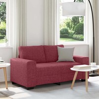 Sofa 2-Sitzer Stoff Weinrot 160X77X82 Cm Couch