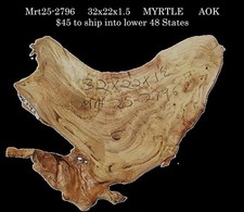 Myrtle Burl Slab Live Edge river table DIY Mrt25-2796