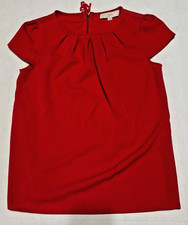 Ann Taylor Sleeveless Women's Size Small Red Dress Blouse 
