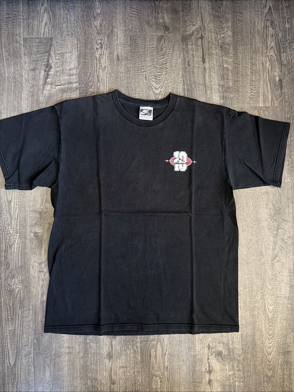 Vintage Nike Air Jordan Shirt Mens XL Black Jordan 10 Sole Graphic USA Made 90s