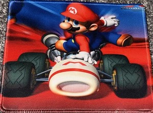 Mario Kart PC Computer Mouse Pad Used Pre Owned Graphic Print Racing Collectible