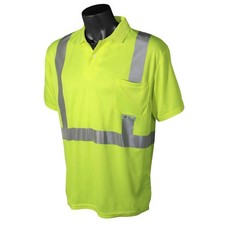 Radians Men's Class 2 High Visibility Safety Short Sleeve Polo Hi-Vis Green - ST