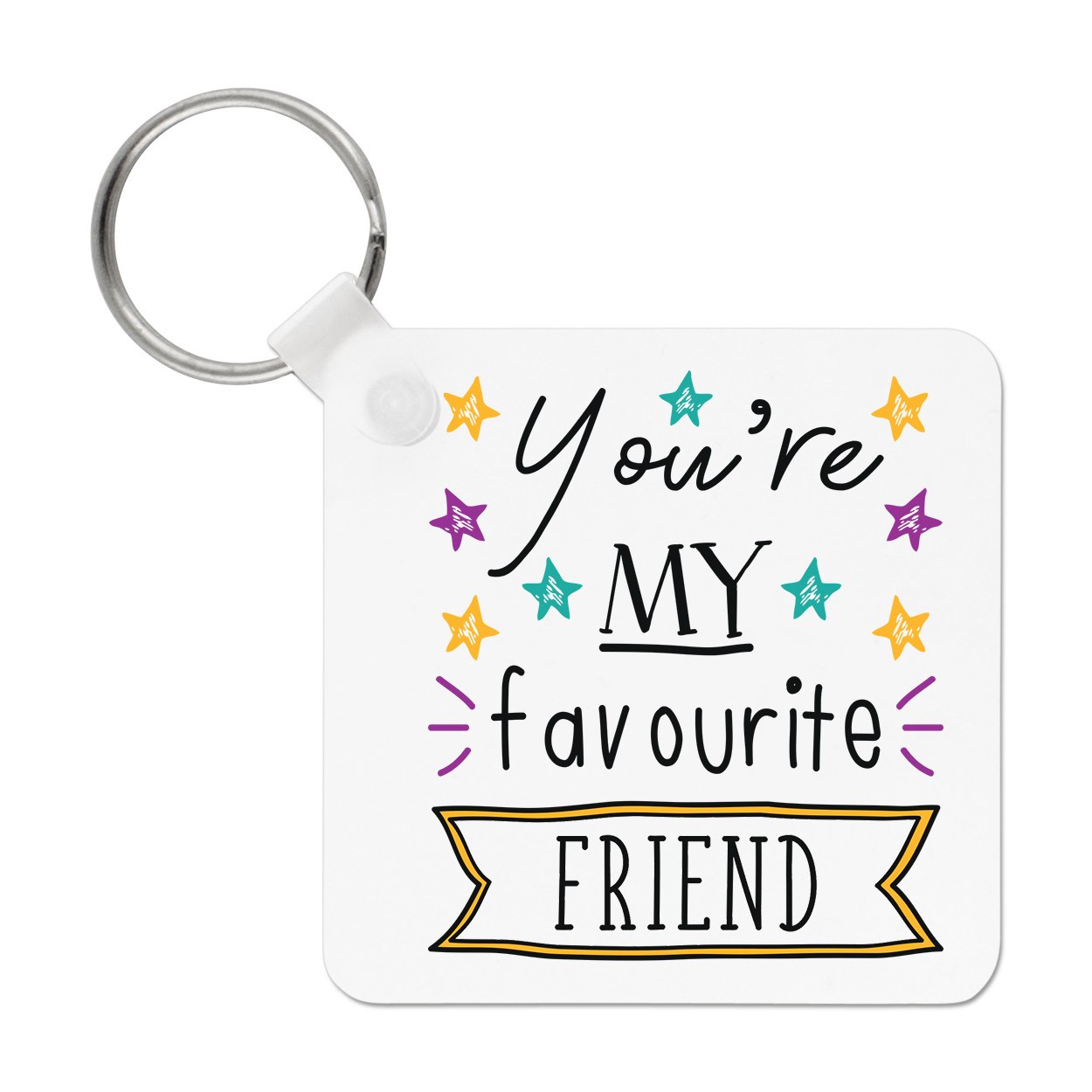 You're My Favourite Friend Stars Keyring Key Chain - Funny Best