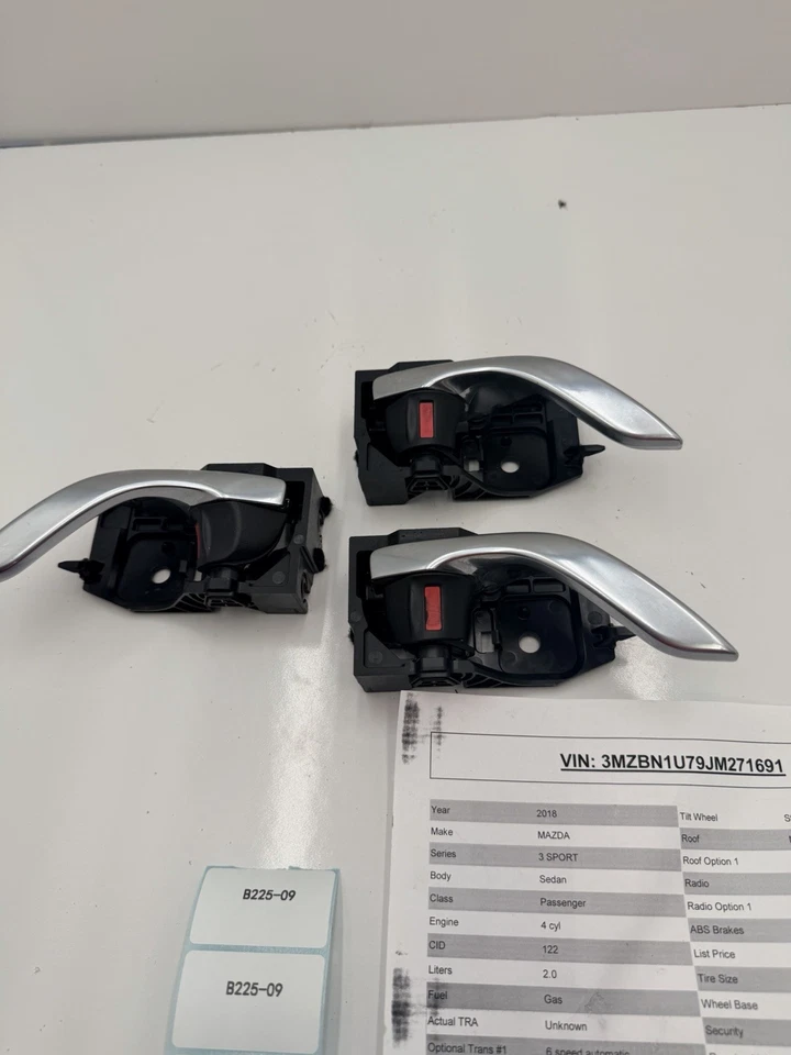 2019-2023 MAZDA 3 1 LEFT & 2Right SIDE INTERIOR DOOR PANEL HANDLE OEM B225-09 - Изображение 4 из 4