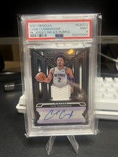 2021 Panini Obsidian - Rookie Jersey Ink Cade Cunningham Purple /35     Psa 9