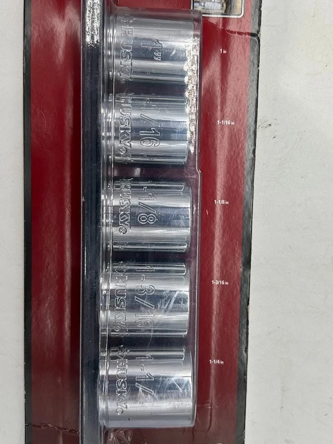 Husky 1/2 in. Drive SAE Large Socket Set (5-Piece) - Image 3 of 4