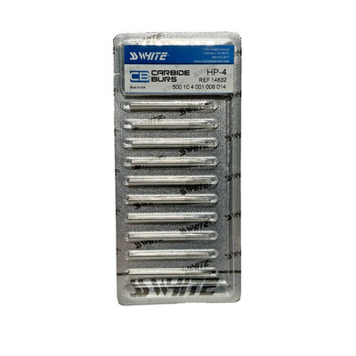 HP-4 Round Carbide Burs SS White ref 14832 - 10 pack - MFG 2022 USA