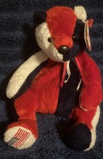 TY Beanie Baby Patriot USA Flag Bear Stuffed Animal Plush Toy New NWT