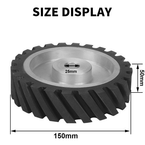 6-10"Serrated Polyurethane Rubber Contact Wheel For Belt Grinder Dynamic Balance - Picture 7 of 9