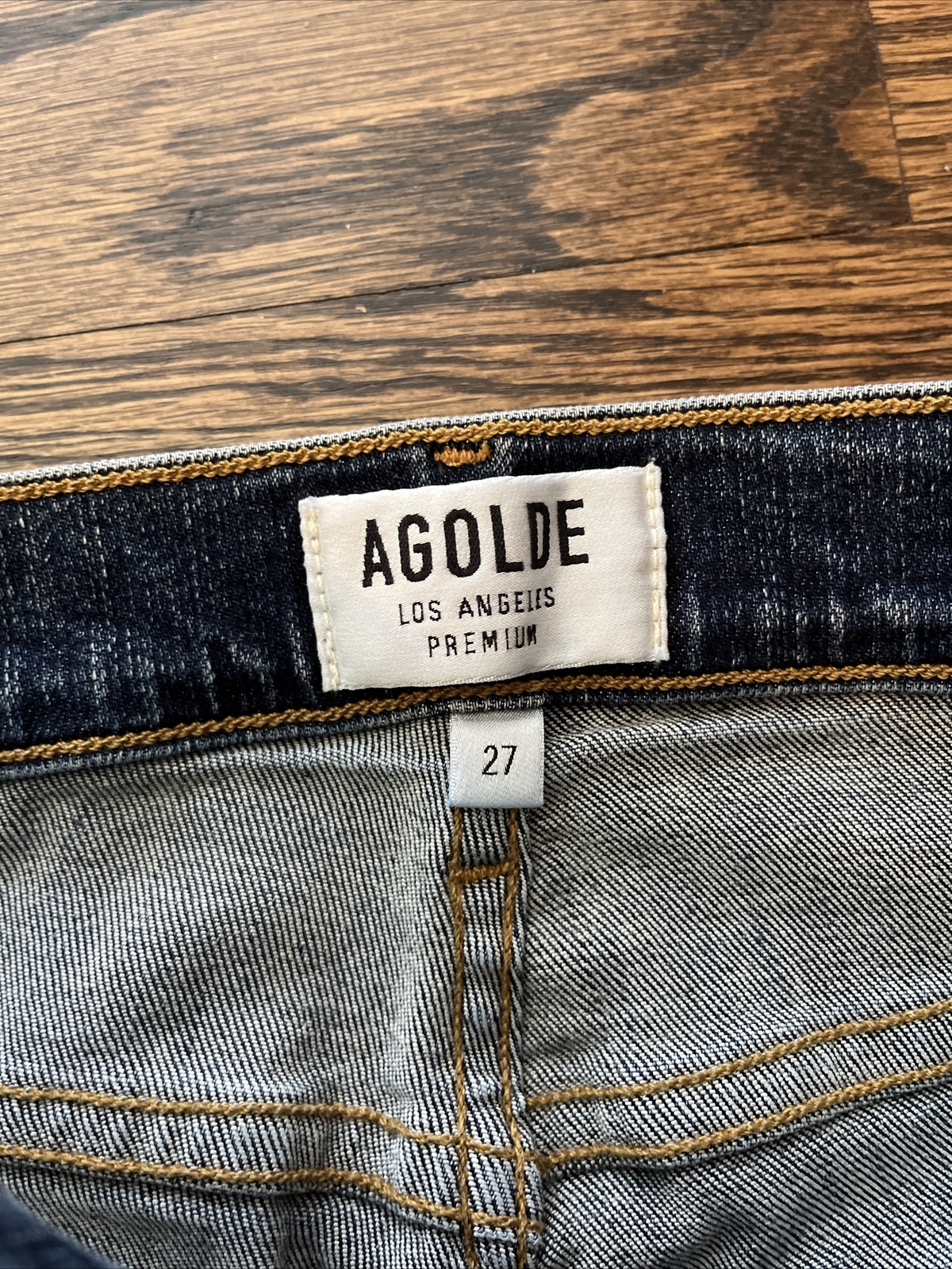 NWT  AGOLDE Sophie Hi Rise Skinny Destructed Kansas City Jeans Size 27 (26x29.5) - View 3