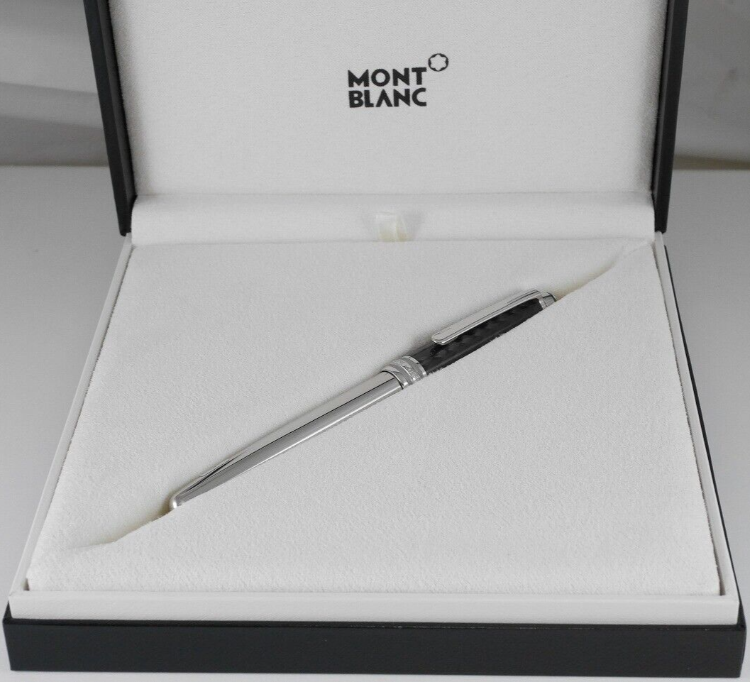 Montblanc Meisterstuck Solitaire Carbon Steel Fountain Pen F (MINT