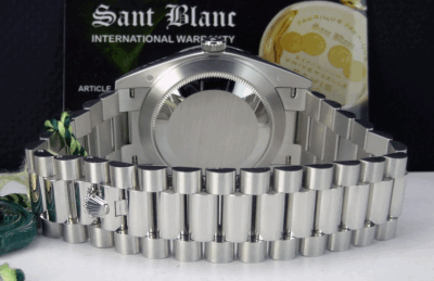 ROLEX 40mm Platinum Day Date 40 President Ice Blue Diamond