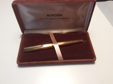 Penna Stilografica Vintage Aurora Oro con Argento massiccio