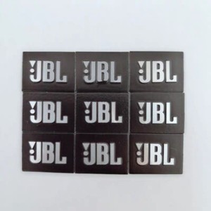 Emblème JBL Style Années 70 – Carré Noir Brossé - Reproduction Neuve