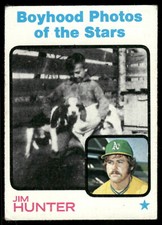 1973 Topps #344 Jim Hunter POOR - CREASE
