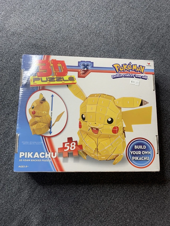 Новый Pokemon Pikachu 3D головоломка 58 пены 10,5 x 10,5 x 6 возрастов 8 + образовательный - Изображение 3 из 4
